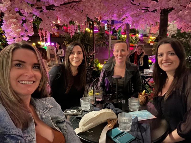 Women at a dinner party